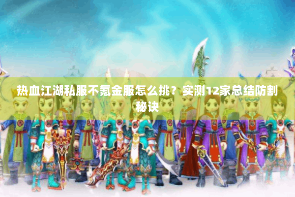 热血江湖私服不氪金服怎么挑？实测12家总结防割秘诀