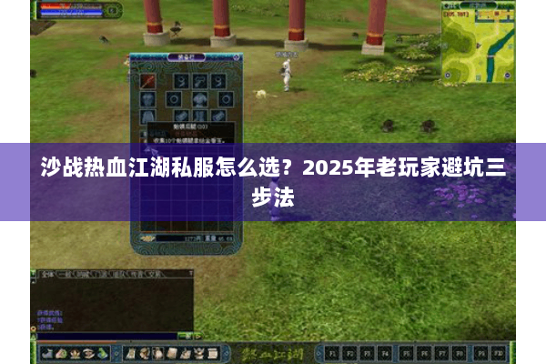 沙战热血江湖私服怎么选?2025年老玩家避坑三步法 沙战热血江湖私服怎么选?2025年老玩家避坑三步法