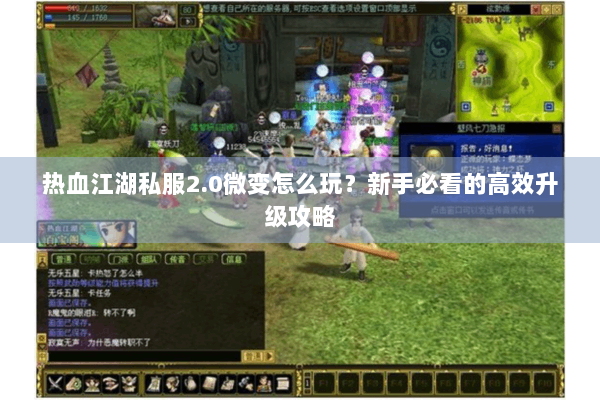 热血江湖私服2.0微变怎么玩？新手必看的高效升级攻略