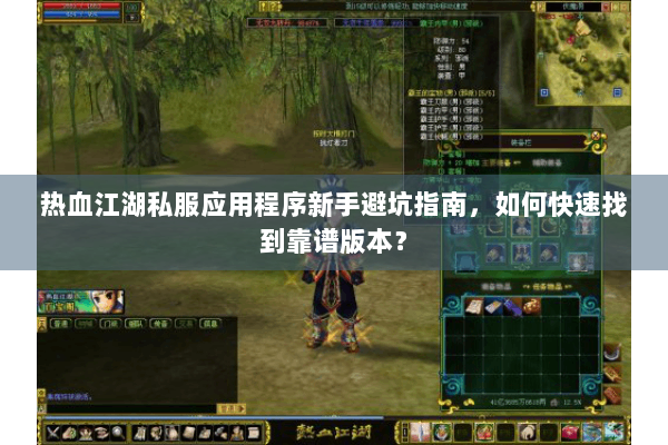 热血江湖私服应用程序新手避坑指南，如何快速找到靠谱版本？