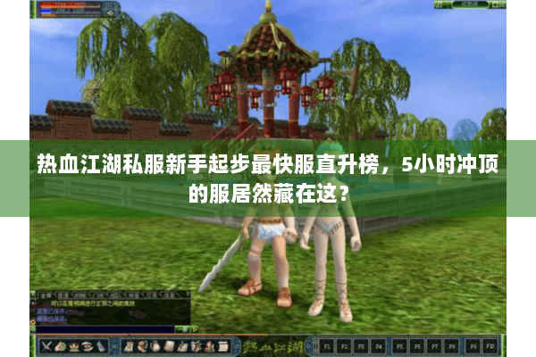 热血江湖私服新手起步最快服直升榜,5小时冲顶的服居然藏在这? 热血江湖私服新手起步最快服直升榜,5小时冲顶的服居然藏在这?