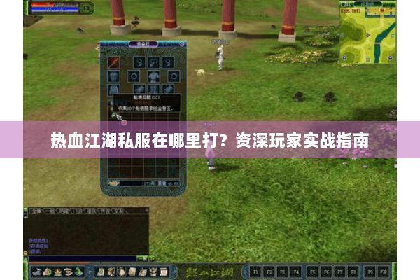 热血江湖私服在哪里打?资深玩家实战指南 热血江湖私服在哪里打?资深玩家实战指南