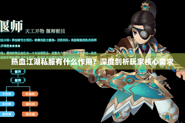 热血江湖私服有什么作用?深度剖析玩家核心需求 热血江湖私服有什么作用?深度剖析玩家核心需求