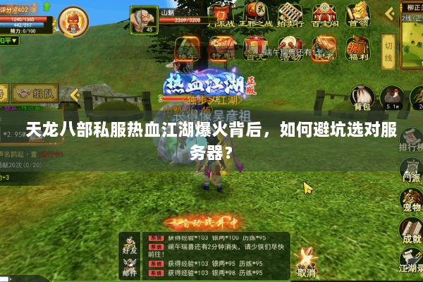天龙八部私服热血江湖爆火背后，如何避坑选对服务器？