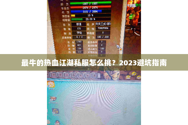 最牛的热血江湖私服怎么挑?2023避坑指南 最牛的热血江湖私服怎么挑?2023避坑指南