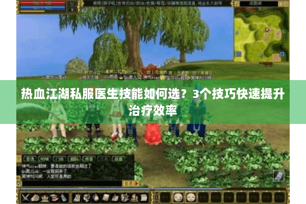 热血江湖私服医生技能如何选？3个技巧快速提升治疗效率