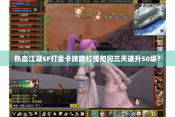 热血江湖SF打坐卡技能打怪如何三天速升50级？