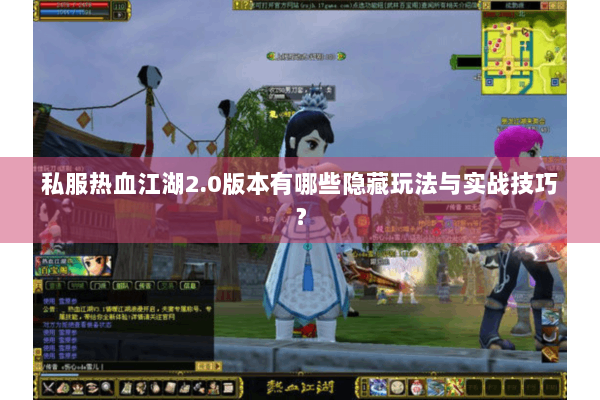 私服热血江湖2.0版本有哪些隐藏玩法与实战技巧? 私服热血江湖2.0版本有哪些隐藏玩法与实战技巧?