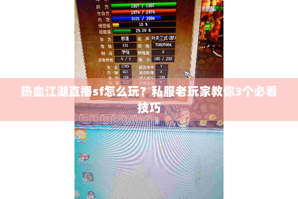 热血江湖直播sf怎么玩?私服老玩家教你3个必看技巧 热血江湖直播sf怎么玩?私服老玩家教你3个必看技巧