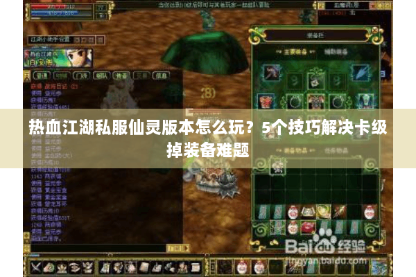 热血江湖私服仙灵版本怎么玩？5个技巧解决卡级掉装备难题