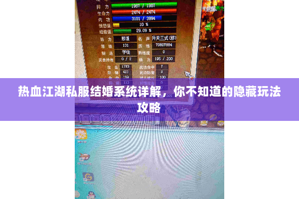 热血江湖私服结婚系统详解,你不知道的隐藏玩法攻略 热血江湖私服结婚系统详解,你不知道的隐藏玩法攻略