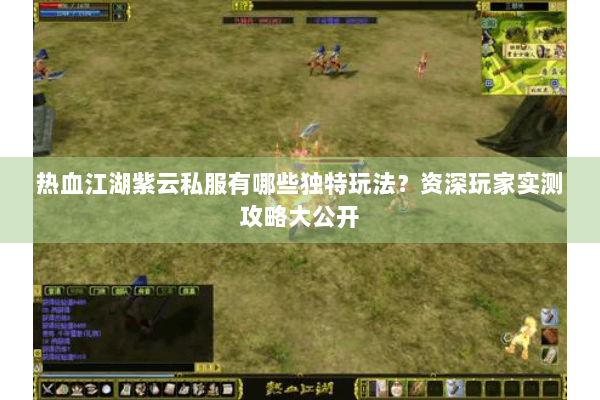 热血江湖紫云私服有哪些独特玩法?资深玩家实测攻略大公开 热血江湖紫云私服有哪些独特玩法?资深玩家实测攻略大公开